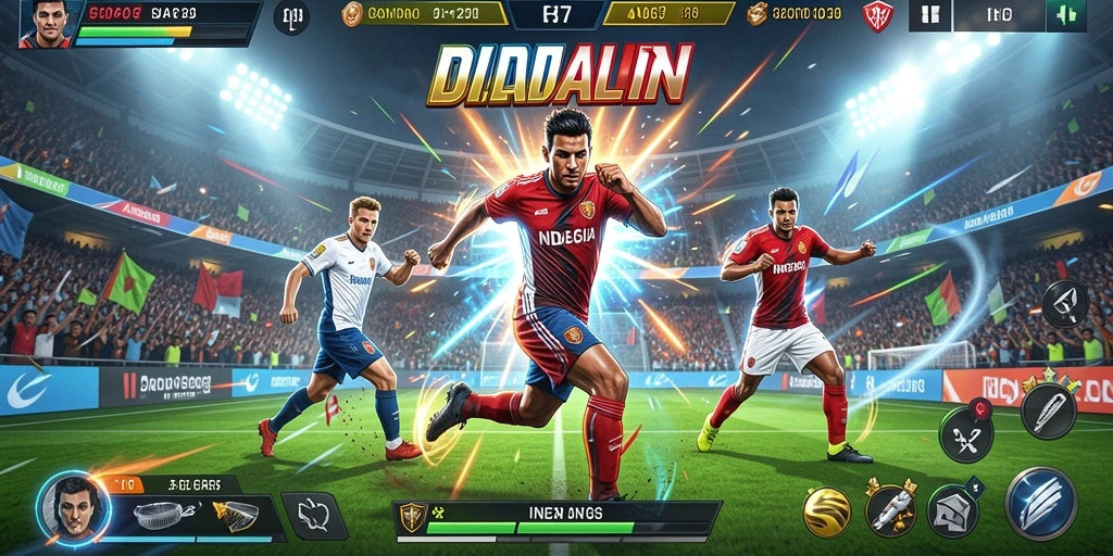 Screenshot menampilkan karakter dengan berbagai item yang digunakan.
